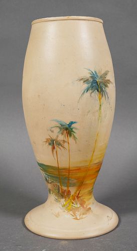 GRAACK POTTERY, Palm Tree Sunset Vase, Florida 