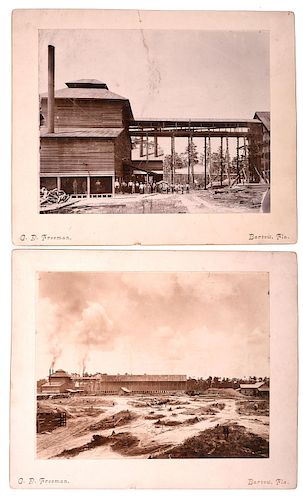 BARTOW, (2) Mounted Logging Company Photos