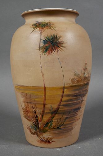 GRAACK & SON Pottery Vase, Lighthouse, Florida