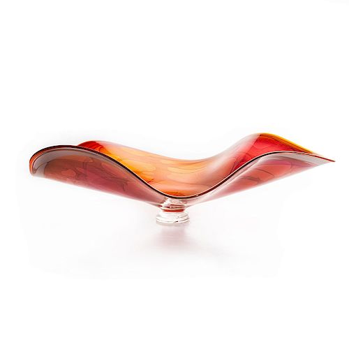 LARGE CONTEMPORARY GLASS ART, IN THE STYLE OF CHIHULY