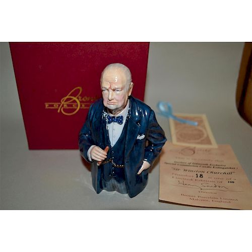 BRONTE PORCELAIN SIR WINSTON CHURCHILL CANDLE EXTINGUISHER