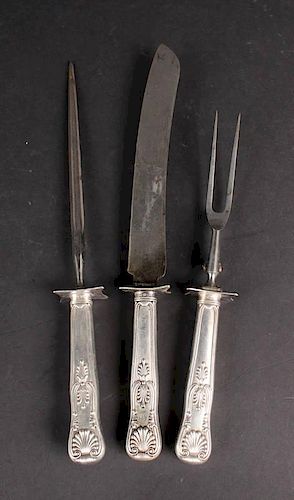 Gorham Silver Plated Carving Set, 20th C.