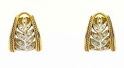 SeidenGang 18K Gold Diamond Clip-on 18mm Earrings