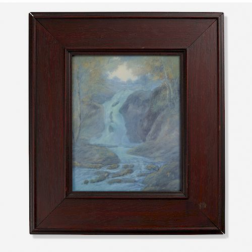Edward Diers for Rookwood, Waterfalls Vellum plaque