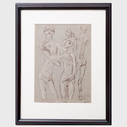 Frederico CastellÃ³n (1914-1971): Study for Bengalese Lovers;  Study for the Judgement;  The Alchemist's Search for Philosopher's Stone; and Elixer of