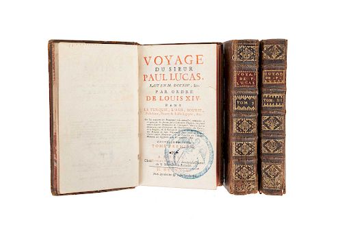 Voyage du Sieur Paul Lucas Fait en M.DCCXIV, &c. par Ordre de Louis XIV dans la Turquie, l'Asie, Sourie... Volumes I - III. Pieces: 3.