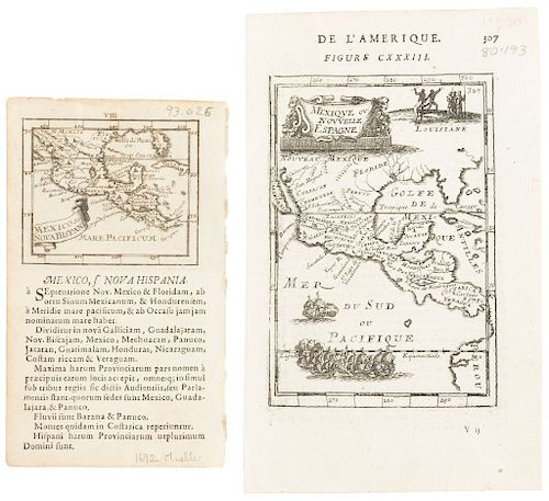 Mallet, Alain Manesson / Muller, Johan Ulrich. Mexique ou Nouvelle Espagne / Mexico sive Nova Hispania. 1683 / 1702. Pieces: 2.