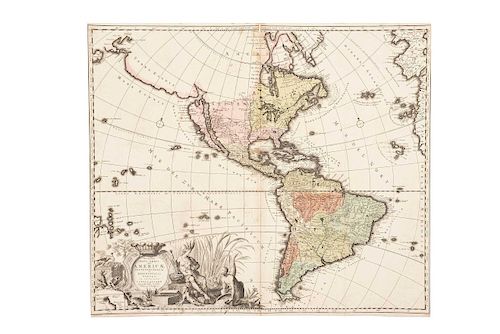 Allard, Caroli. Recentisima Novi Orbis Sive Americae Septentrionalis... Amsterdam, ca. 1700. Colored, engraved map., 19.6 x 23.2" (50 x 59 cm)