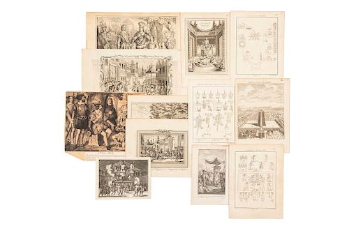 Scenes of the Conquest. Engravings and Lithographs from the 17th-19th Century. Different Formats. Pieces: 12.
