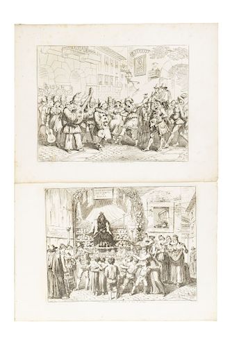 Pinelli, B. Varie Maschere di Carattere del Carnevale di Roma / La Befana, Costume in Roma... Aguafuertes. Roma, 1822. Pieces: 2.
