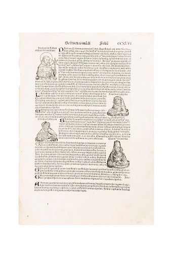 Schedel, Hartmann. Folio CCXVLI. Sexta Etas Mundi (In Latín). Nuremberg: Koberger Antón, 1493.