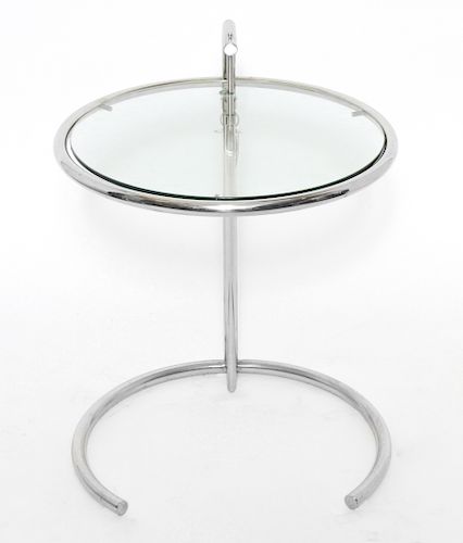 Eileen Gray Chrome & Glass Occasional Table