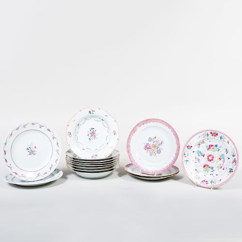 Group of Fourteen Chinese Export Porcelain Plates