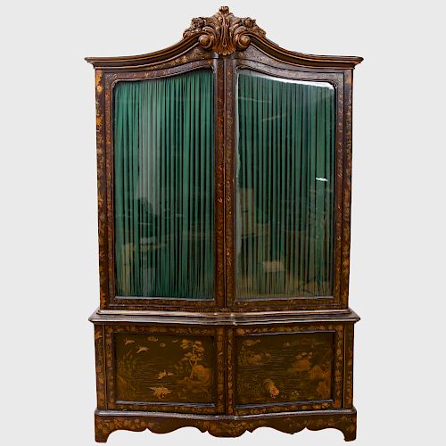 Large Continental Chinoiserie Decorated Wardrobe