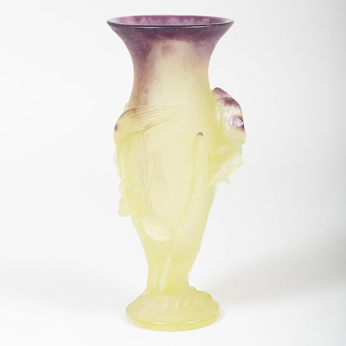 French PÃ¢te-de-Verre Vase, Possibly Daum