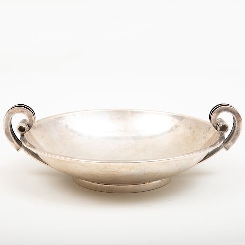 Danish Silver Two Handle Bowl