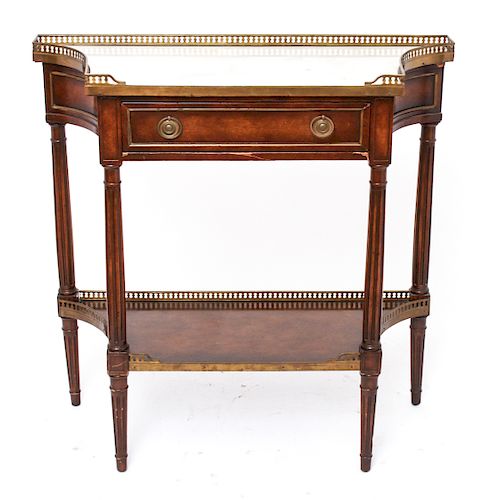 American Sheraton Style Marble Top Console