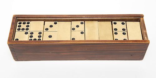 Bakelite Dominos Boxed Set with 45 Tiles, Vintage