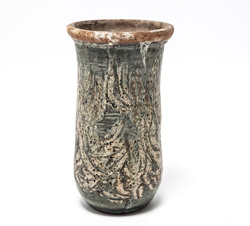 Danish Modern Style Stoneware Art Pottery Vase