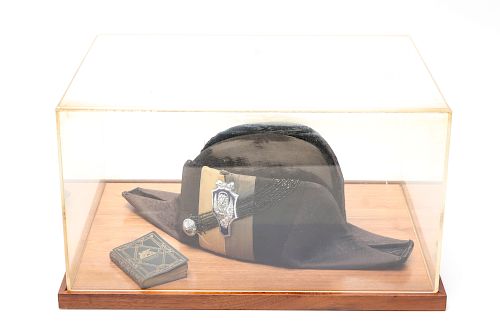 Berven Italian Bicorn Military Hat in Display