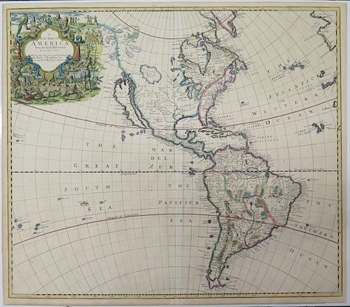 John Senex Map of North and South America 1719-1721