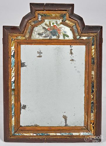 Stained pine courting mirror