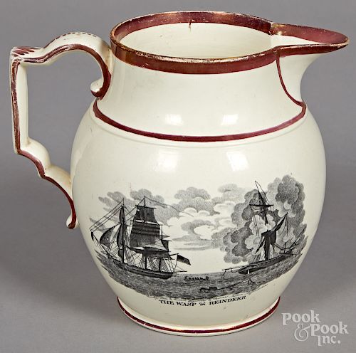 Pearlware lustre pitcher