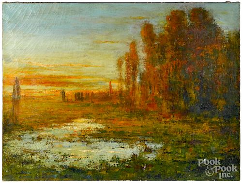 Karl Termohlen, oil on canvas landscape