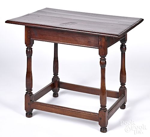 American William and Mary walnut tavern table