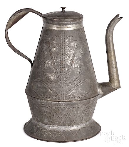 Peter Derr rare tin coffee pot