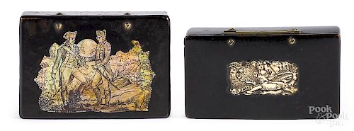 Black lacquer boxes of Revolutionary War interest