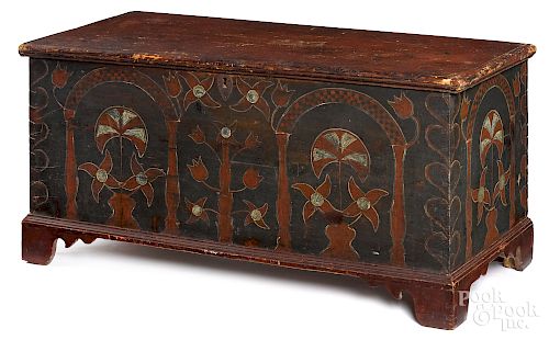 Berks County, PA painted pine dower chest