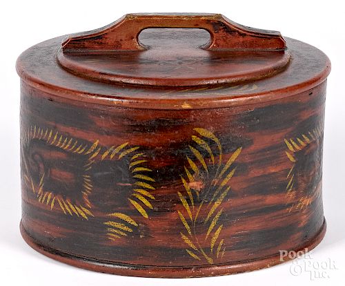 New England painted bentwood box