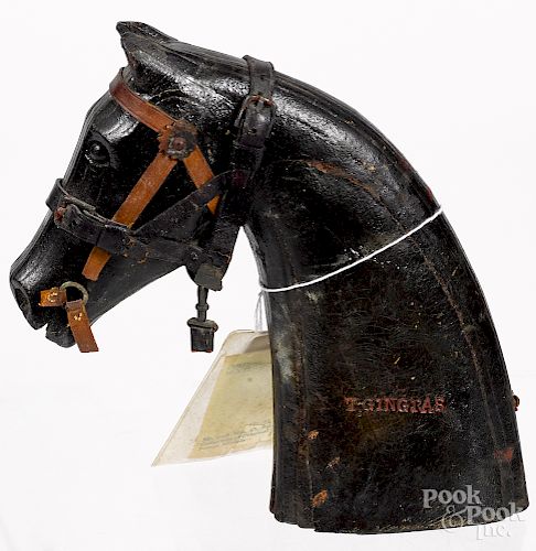Leather horse halter