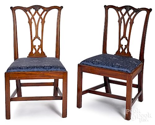 Philadelphia Chippendale mahogany dining chairs