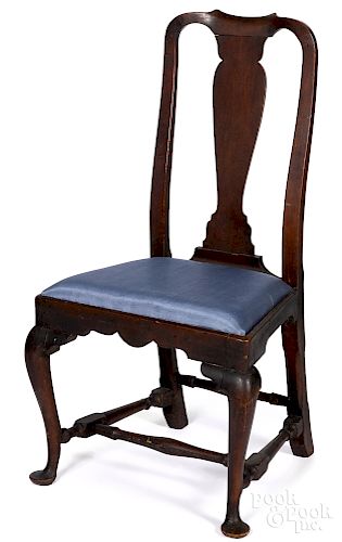 Massachusetts Queen Anne walnut dining chair