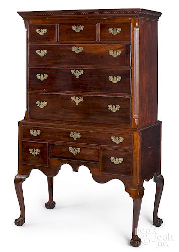 New York Chippendale mahogany high chest