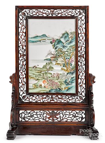 Chinese porcelain screen