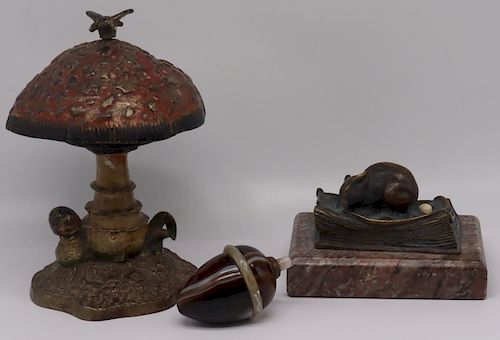 Grouping of (3) Antique/Vintage Bell Pushes.