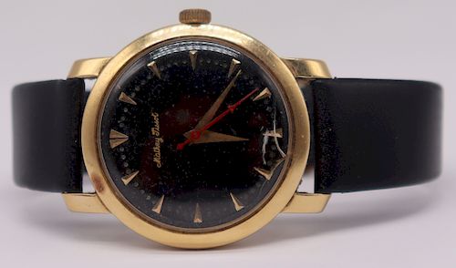 JEWELRY. Vintage Men's Mathey Tissot 14kt Watch.