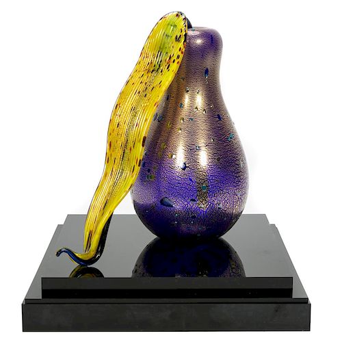 Dale Chihuly Philodendron Ikebana Glass Sculpture