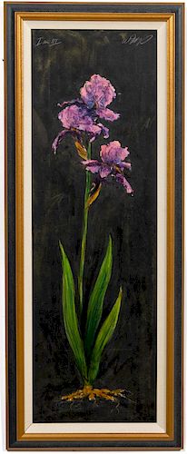 William Dunlap, "Iris III" Mixed Media Painting