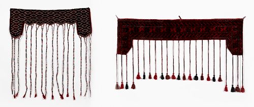 Two 20th C. Turkeman Kapunuk Wool Hangings