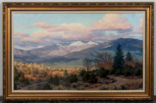 Grant Macdonald "Santa Fe" Oil On Canvas Painting