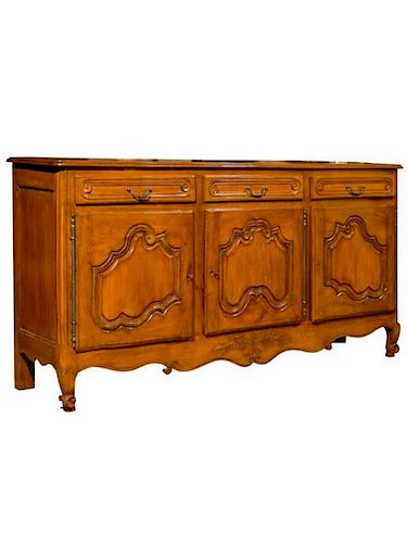 Louis XV Style Fruitwood Enfilade Cabinet