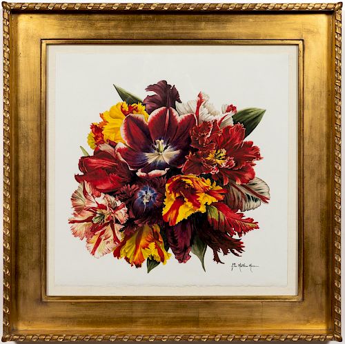 John Matthew Moore "Floral Array" Watercolor