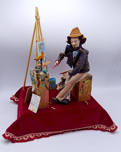 SWISS REUGE AUTOMATON OF A PAINTER