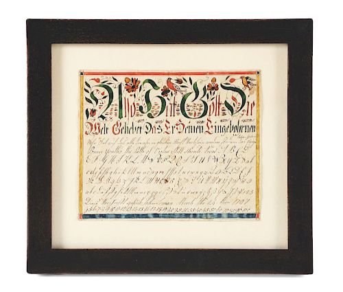 WRITING SAMPLE FOR JOHN LEMAN. LANCASTER COUNTY, PENNSYLVANIA. CIRCA 1797.
