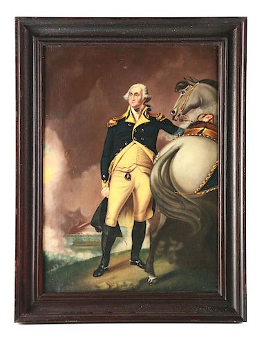 OIL PORTRAIT OF GENERAL GEORGE WASHINGTON. AMERICAN. CIRCA 1820.