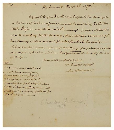 Alexander Spotswood Letter to Thomas